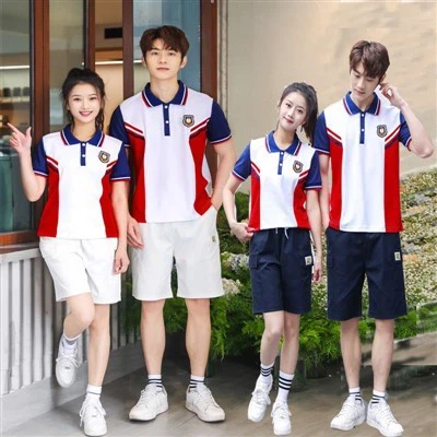 Wasbaar machine ademende korte mouwen en shorts schooluniform