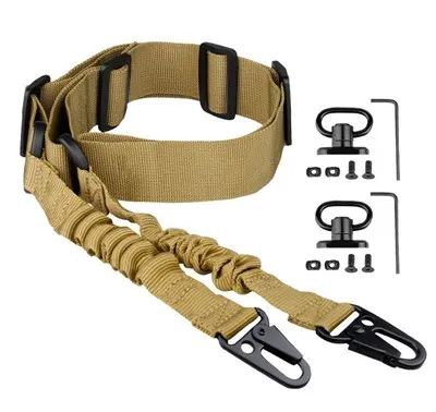Multifunctionele militaire tactische sling koeienhuid touw Tweepunts crossbody riem